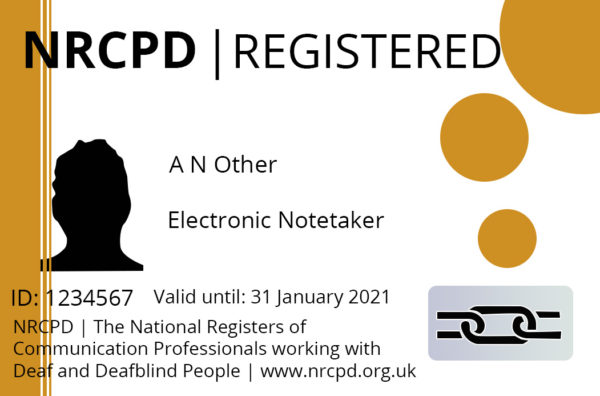 NRCPD badge Electronic Notetaker
