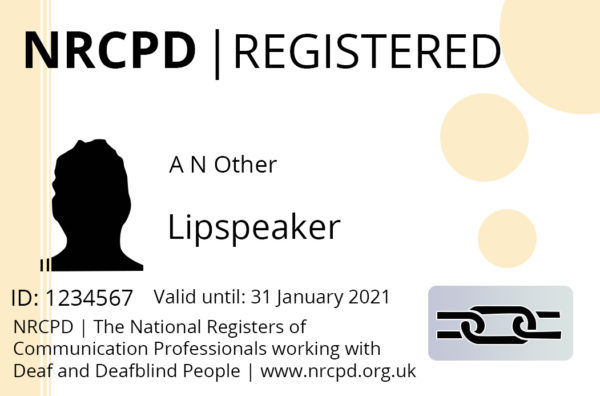 NRCPD badge Lipspeaker